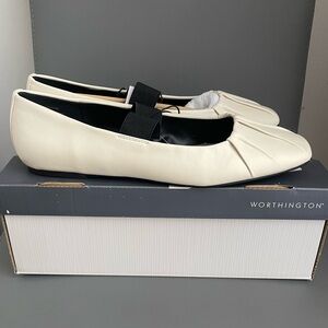 Worthington Women's Ballet Flats Cream Size 9.5
